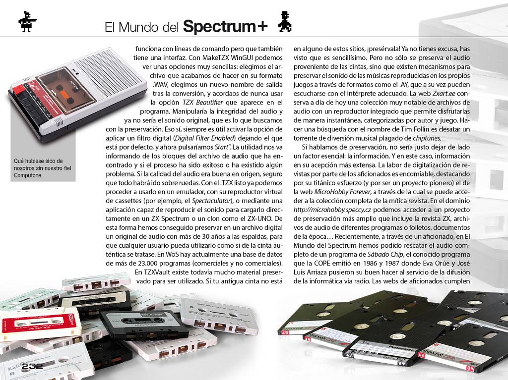 Casetes, discos y todo lo necesario para su preservación.