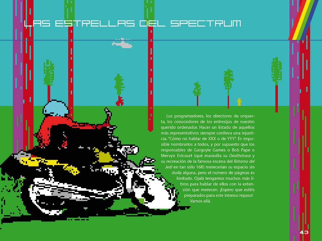 El capítulo de los programadores se abre con un montaje con los gráficos de Death Chase.