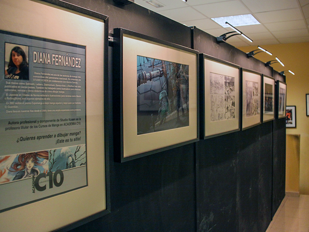 Trabajos de los alumnos de dibujo y aerografía.