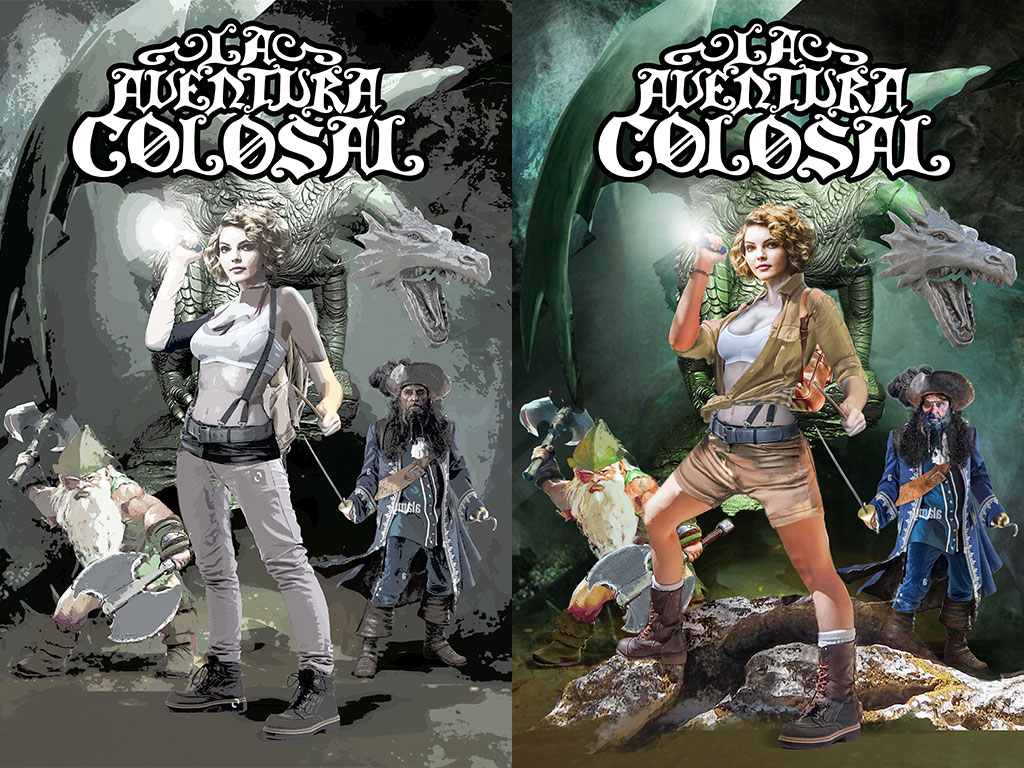 Bocetos de la composición.