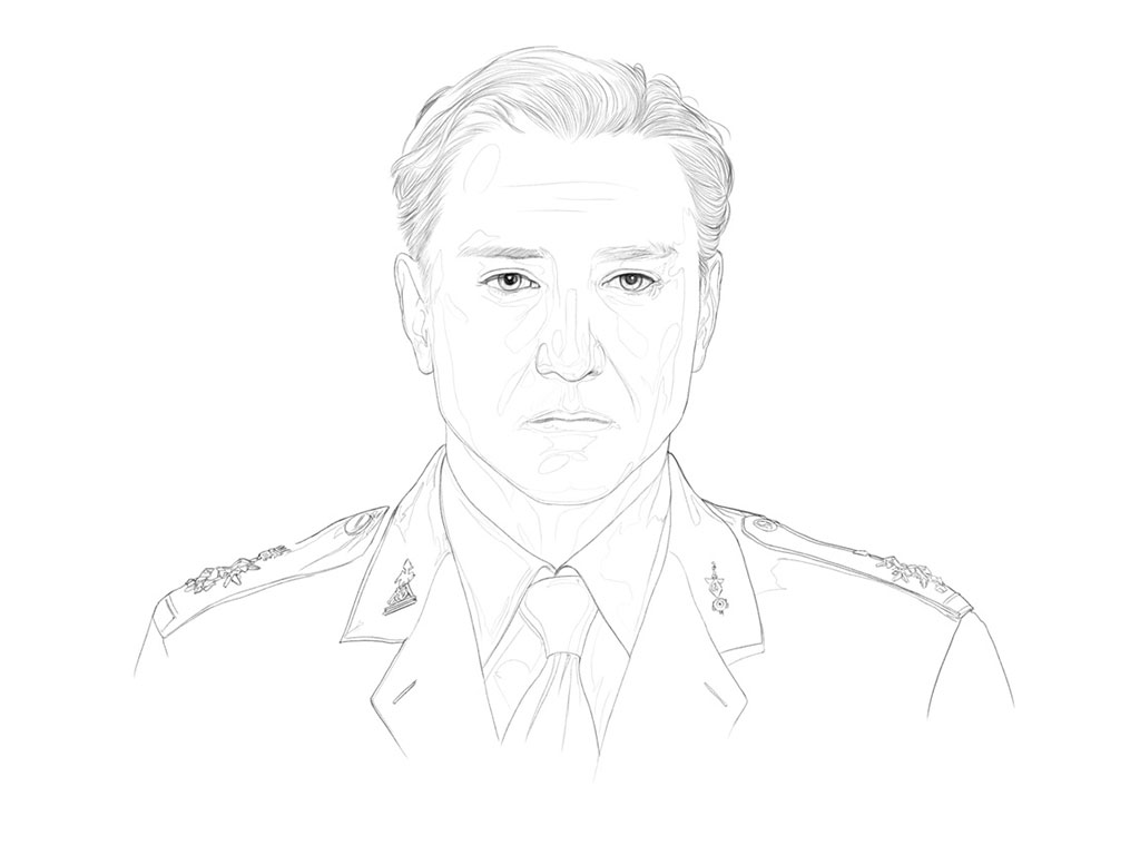 Dibujo a lápiz para la contraportada