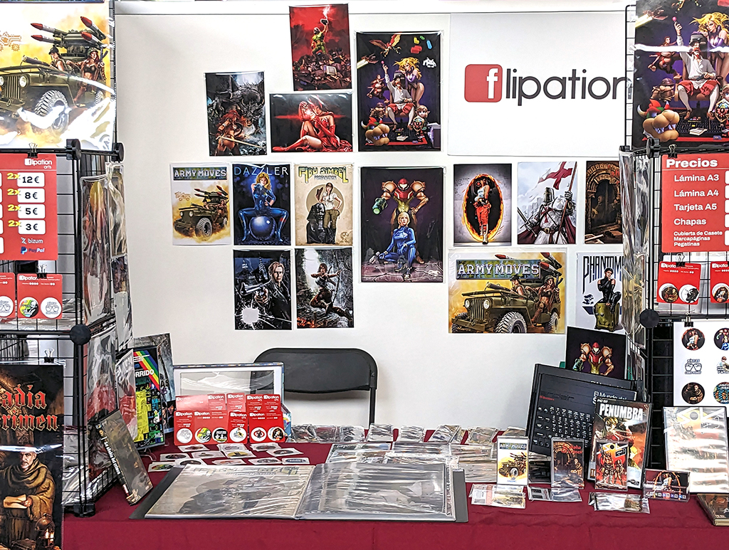 Vista frontal del stand